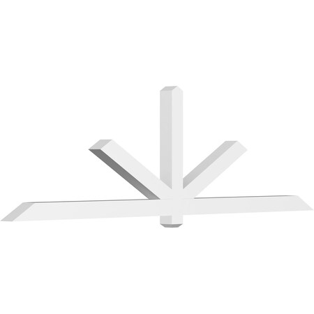 Ekena Millwork Kennewick Architectural Grade PVC Gable Bracket, 108"W x 31 1/2"H x 4"D x 4"F, 7/12 Pitch GBP108X32X0404KEN00